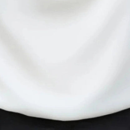 Women's Elegant Draped Neck Blouse, Solid Color Ruffle Detail Long Sleeve Shirt For Office And Formal Wear